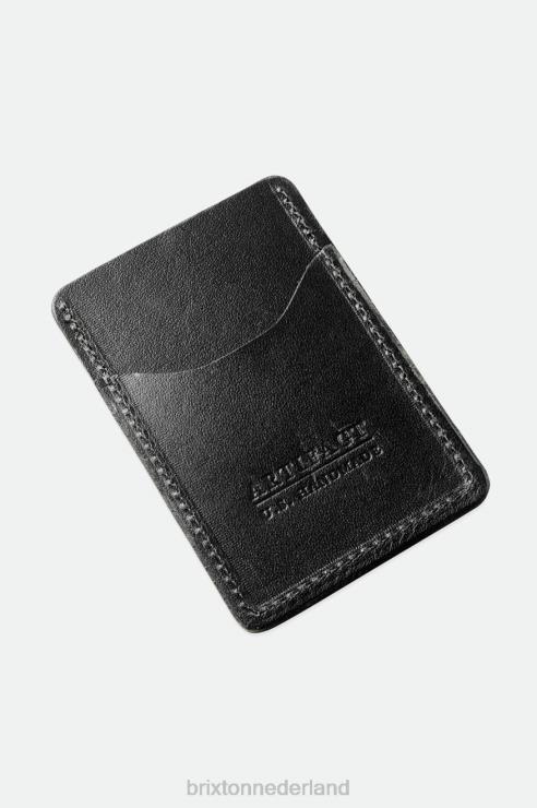 accessoires zwart Brixton x Artifact 0ZD0J370 uniseks lederen kaarthouder portemonnee
