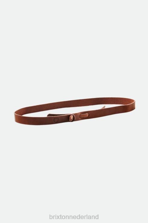 accessoires bruin Brixton x Artifact 0ZD0J373 uniseks lederen verstelbare hoedenband