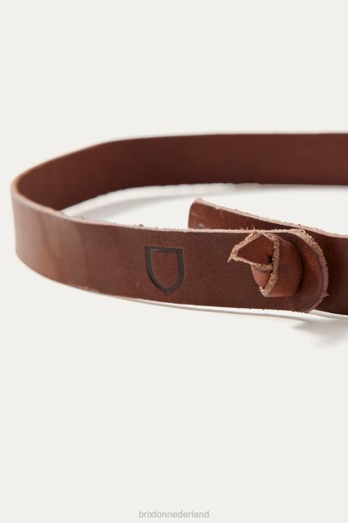 accessoires bruin Brixton x Artifact 0ZD0J373 uniseks lederen verstelbare hoedenband