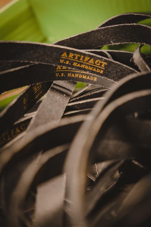 accessoires bruin Brixton x Artifact 0ZD0J373 uniseks lederen verstelbare hoedenband