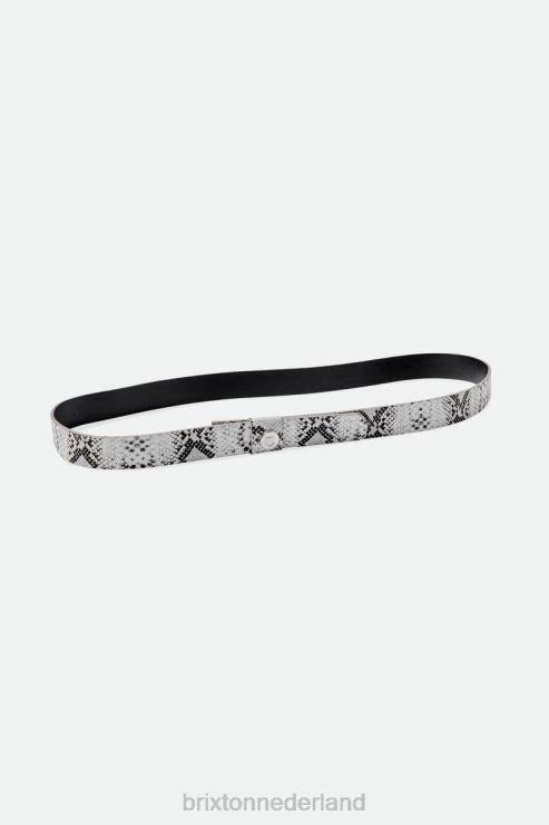 accessoires wit Brixton 0ZD0J348 uniseks verstelbare hoedenband van slangenleer