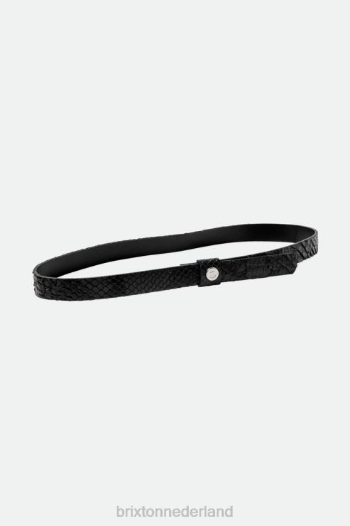 accessoires zwart Brixton 0ZD0J350 uniseks verstelbare hoedenband van slangenleer