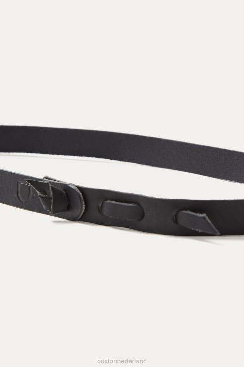 accessoires zwart Brixton x Artifact 0ZD0J372 uniseks lederen verstelbare hoedenband