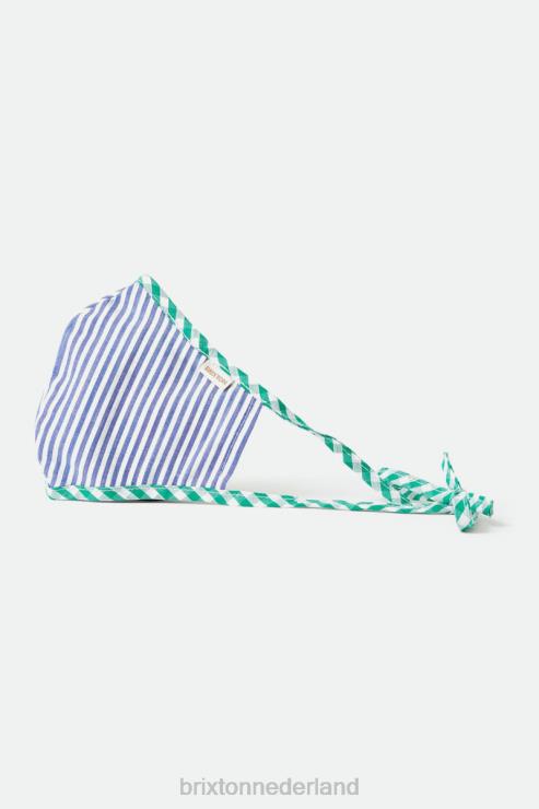 accessoires blauwe streep Brixton 0ZD0J405 uniseks lichtgewicht antimicrobieel gezichtsmasker