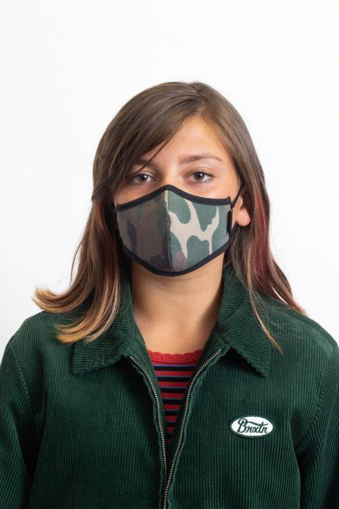 accessoires camouflage Brixton 0ZD0J410 uniseks antimicrobieel gezichtsmasker voor jongeren