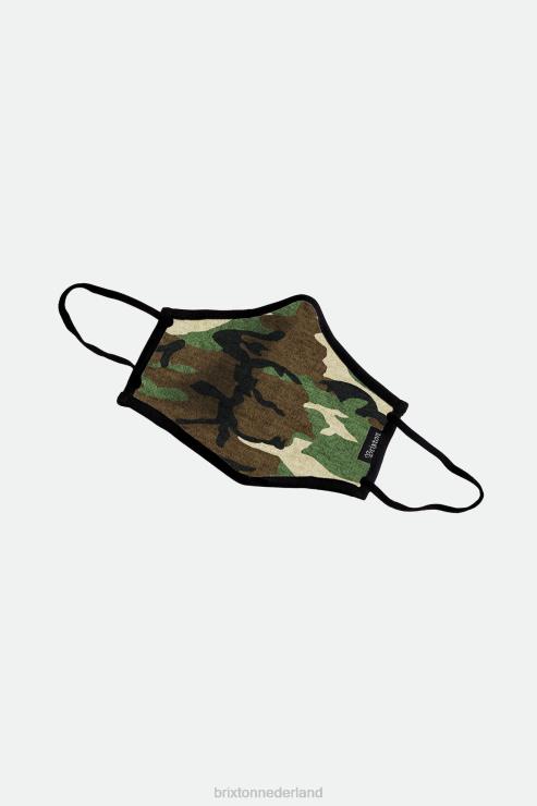 accessoires camouflage Brixton 0ZD0J410 uniseks antimicrobieel gezichtsmasker voor jongeren