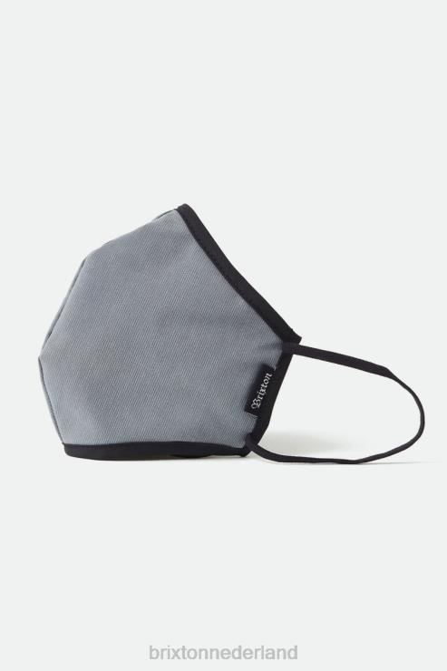 accessoires grijs Brixton 0ZD0J384 uniseks antimicrobieel 4-way stretch gezichtsmasker