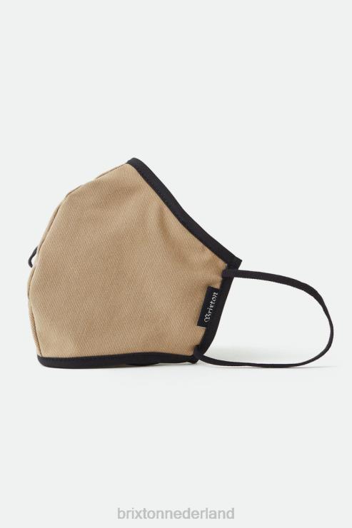 accessoires khaki Brixton 0ZD0J385 uniseks antimicrobieel 4-way stretch gezichtsmasker