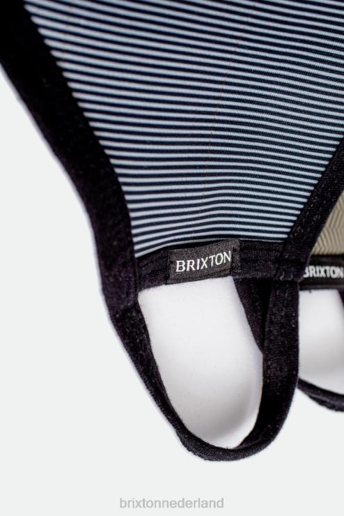 accessoires zwarte ingenieursstreep Brixton 0ZD0J396 uniseks omkeerbaar gezichtsmasker