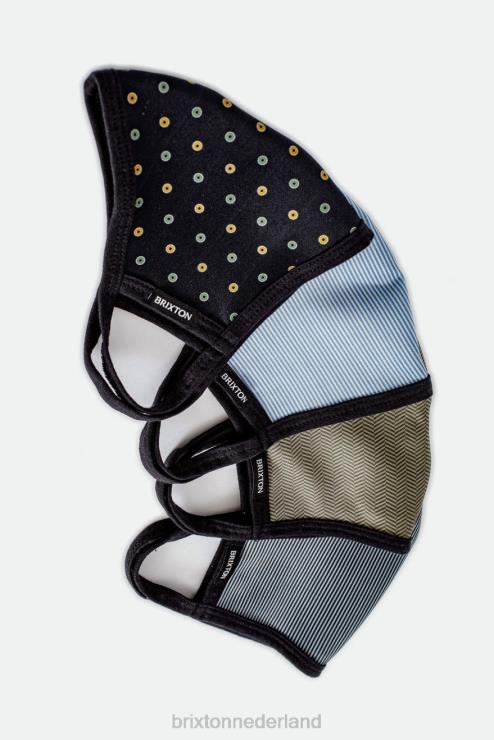 accessoires zwarte polka Brixton 0ZD0J397 uniseks omkeerbaar gezichtsmasker