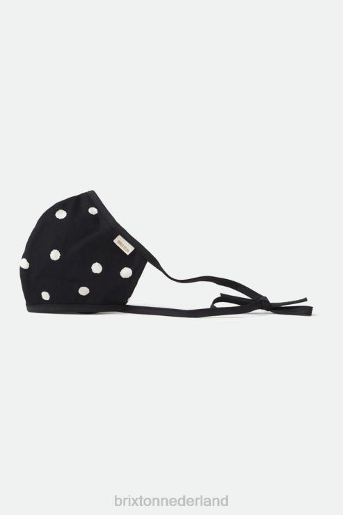 accessoires zwarte polka Brixton 0ZD0J403 uniseks lichtgewicht antimicrobieel gezichtsmasker