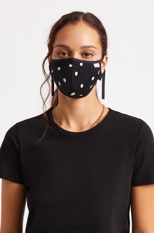 accessoires zwarte polka Brixton 0ZD0J403 uniseks lichtgewicht antimicrobieel gezichtsmasker
