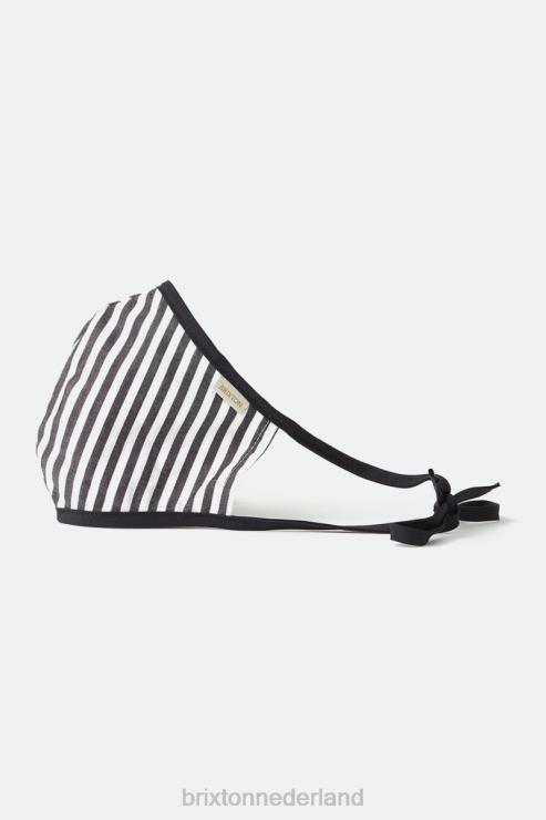 accessoires zwarte streep Brixton 0ZD0J404 uniseks lichtgewicht antimicrobieel gezichtsmasker