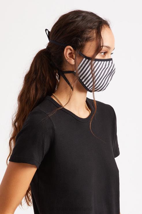 accessoires zwarte streep Brixton 0ZD0J404 uniseks lichtgewicht antimicrobieel gezichtsmasker