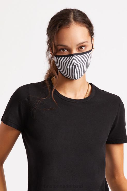 accessoires zwarte streep Brixton 0ZD0J404 uniseks lichtgewicht antimicrobieel gezichtsmasker