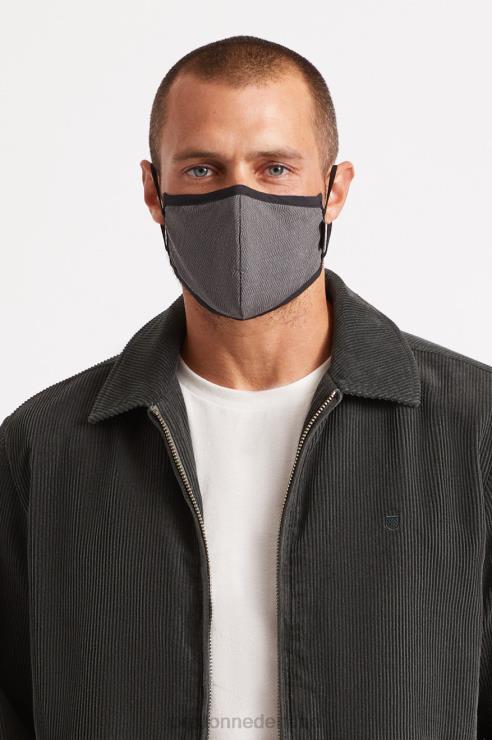 accessoires zwarte visgraat Brixton 0ZD0J387 uniseks antimicrobieel 4-way stretch gezichtsmasker