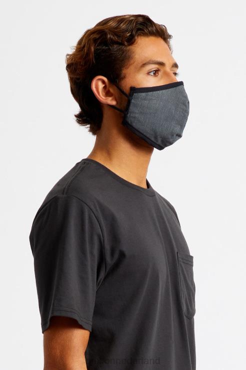 accessoires zwarte visgraat Brixton 0ZD0J387 uniseks antimicrobieel 4-way stretch gezichtsmasker