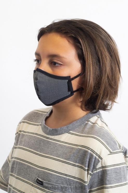accessoires zwarte visgraat Brixton 0ZD0J408 uniseks antimicrobieel gezichtsmasker voor jongeren
