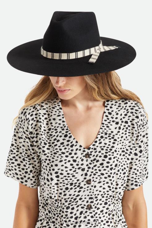accessoires zwart Brixton 0ZD0J528 vrouwen leigh vilten gleufhoed