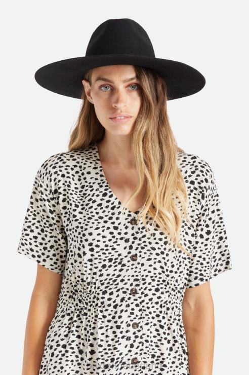 accessoires zwart Brixton 0ZD0J528 vrouwen leigh vilten gleufhoed
