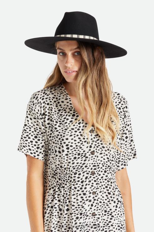 accessoires zwart Brixton 0ZD0J528 vrouwen leigh vilten gleufhoed