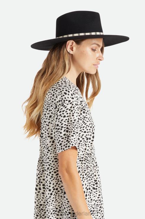 accessoires zwart Brixton 0ZD0J528 vrouwen leigh vilten gleufhoed