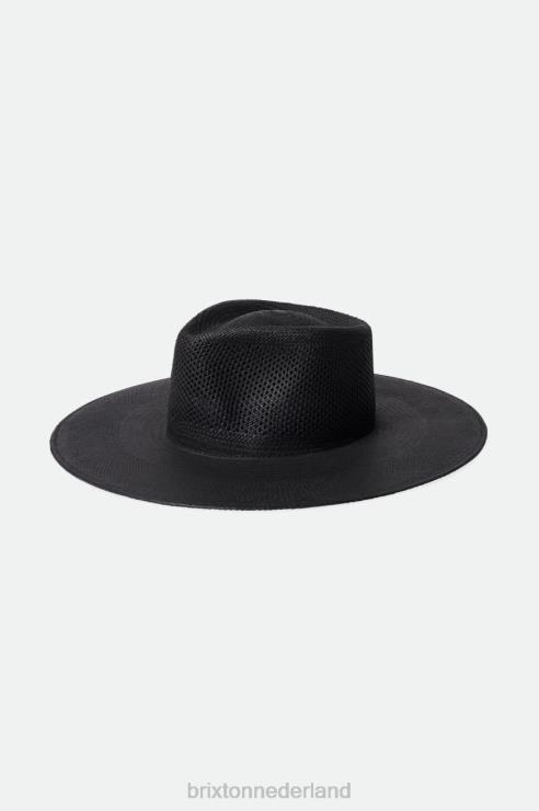 accessoires corondao zwart Brixton 0ZD0J501 vrouwen jo panama hoed van stro