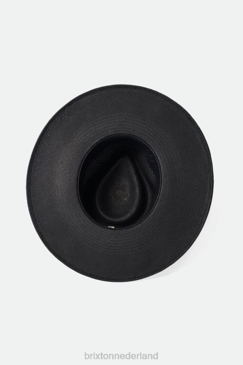 accessoires corondao zwart Brixton 0ZD0J501 vrouwen jo panama hoed van stro