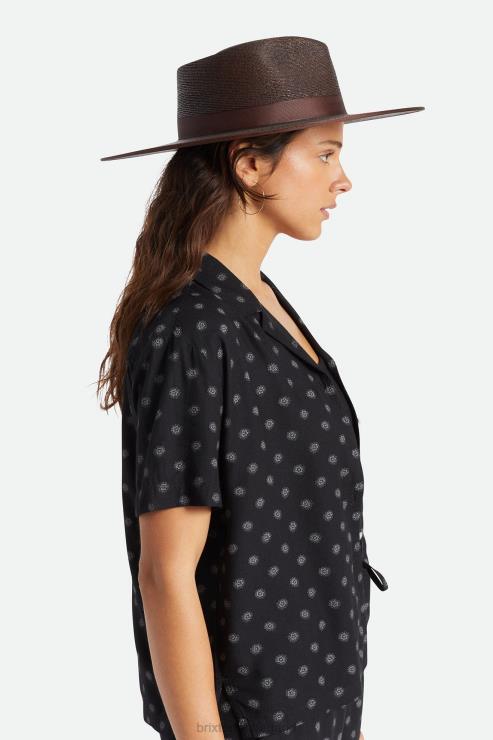 accessoires donker bruin Brixton 0ZD0J516 vrouwen jo strooien rancher hoed