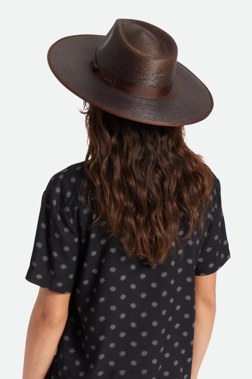 accessoires donker bruin Brixton 0ZD0J516 vrouwen jo strooien rancher hoed