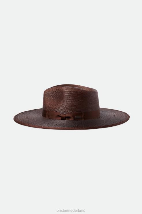 accessoires donker bruin Brixton 0ZD0J516 vrouwen jo strooien rancher hoed