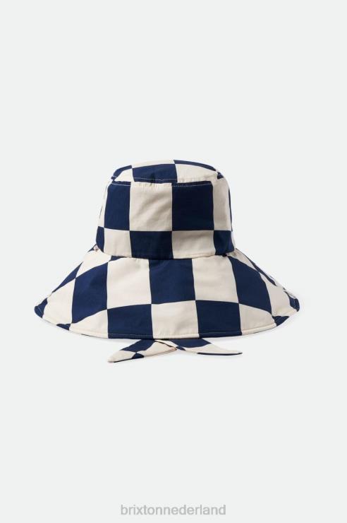 accessoires gewassen marineblauw/witte muts Brixton 0ZD0J532 vrouwen jaspis opvouwbare vissershoed