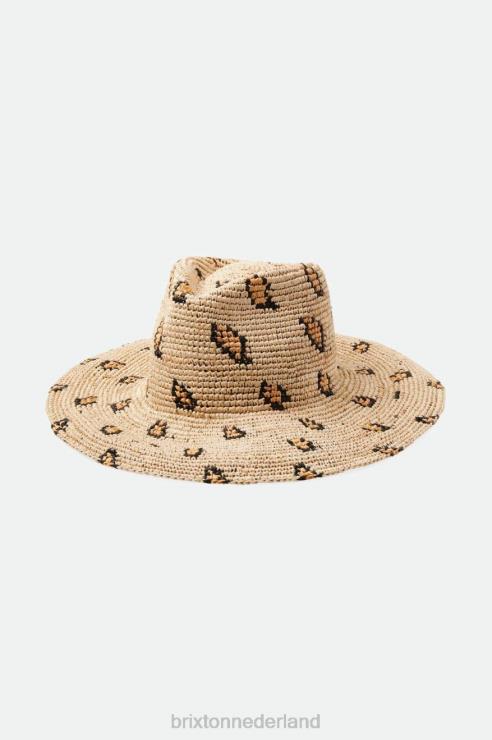 accessoires natuurlijk luipaard Brixton 0ZD0J507 vrouwen madeira geweven strohoed