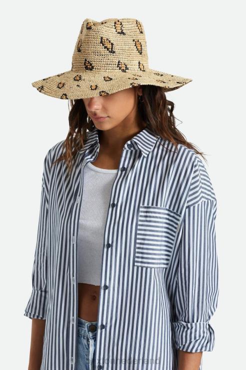 accessoires natuurlijk luipaard Brixton 0ZD0J507 vrouwen madeira geweven strohoed