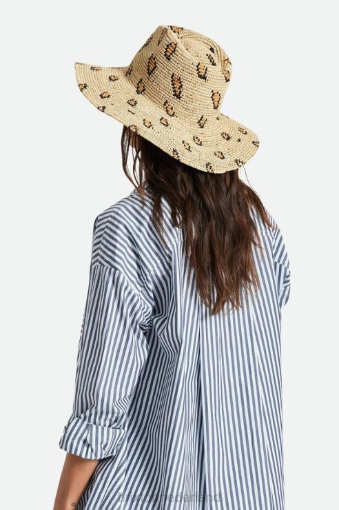 accessoires natuurlijk luipaard Brixton 0ZD0J507 vrouwen madeira geweven strohoed