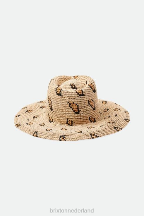 accessoires natuurlijk luipaard Brixton 0ZD0J507 vrouwen madeira geweven strohoed