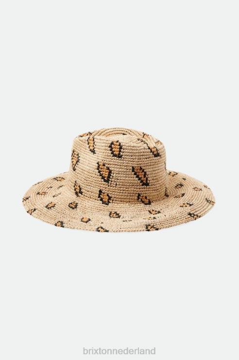 accessoires natuurlijk luipaard Brixton 0ZD0J507 vrouwen madeira geweven strohoed