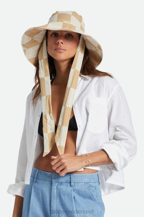 accessoires zand/witkop Brixton 0ZD0J533 vrouwen jaspis opvouwbare vissershoed