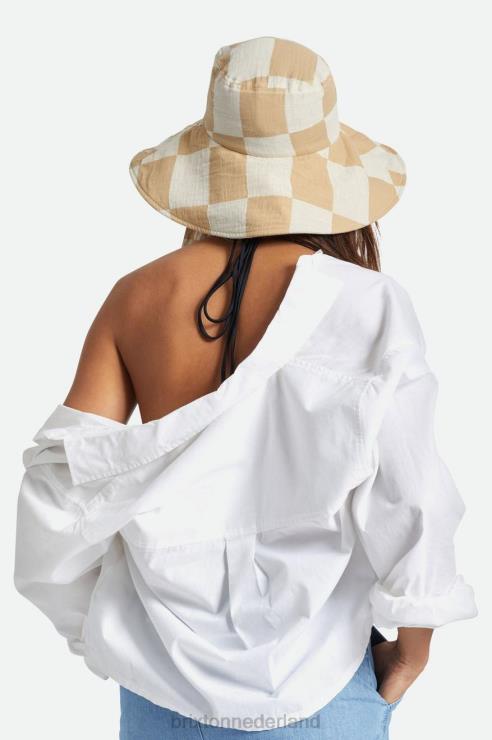 accessoires zand/witkop Brixton 0ZD0J533 vrouwen jaspis opvouwbare vissershoed