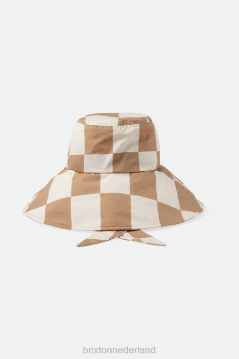 accessoires zand/witkop Brixton 0ZD0J533 vrouwen jaspis opvouwbare vissershoed