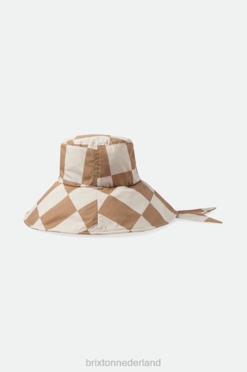 accessoires zand/witkop Brixton 0ZD0J533 vrouwen jaspis opvouwbare vissershoed