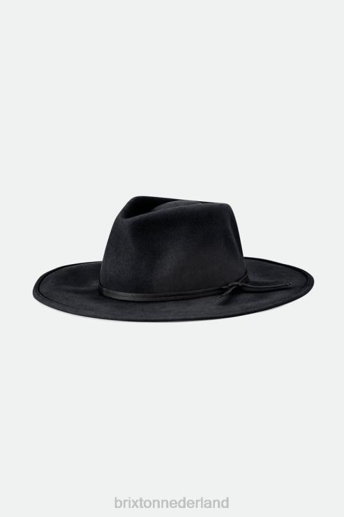 accessoires zwart Brixton 0ZD0J527 vrouwen Joanna vilten opvouwbare hoed