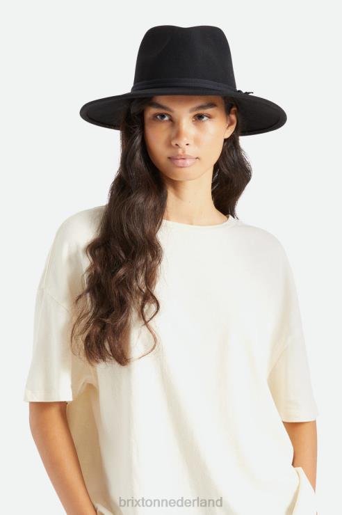 accessoires zwart Brixton 0ZD0J527 vrouwen Joanna vilten opvouwbare hoed