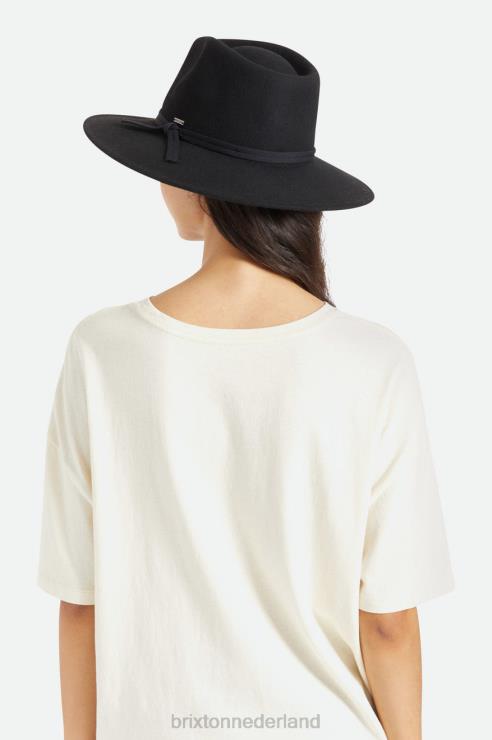 accessoires zwart Brixton 0ZD0J527 vrouwen Joanna vilten opvouwbare hoed