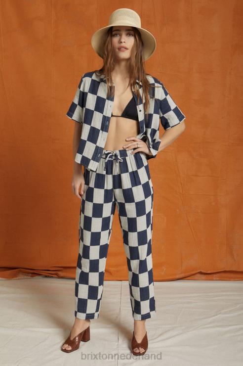 kleding gewassen marine Brixton 0ZD0J467 vrouwen mykonos broek met trekkoord