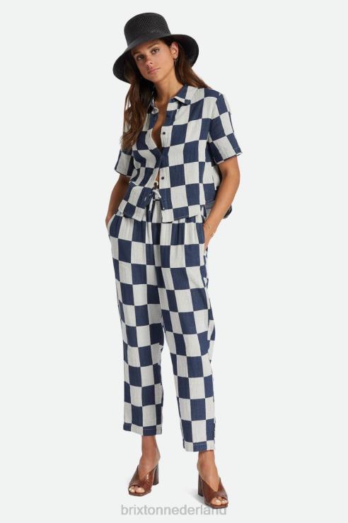 kleding gewassen marine Brixton 0ZD0J467 vrouwen mykonos broek met trekkoord
