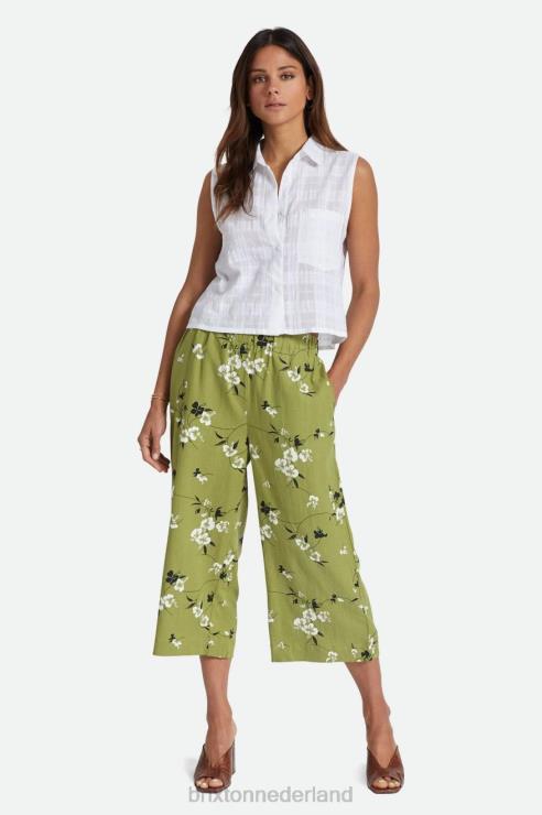 kleding mos Brixton 0ZD0J468 vrouwen Lanai linnen broek met wijde pijpen