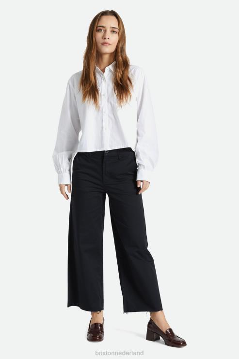 kleding zwart Brixton 0ZD0J476 vrouwen overwinning broek met wijde pijpen