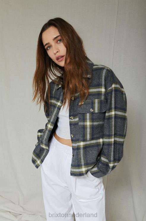 kleding gewassen marine Brixton 0ZD0J442 vrouwen bowery l/s flanel