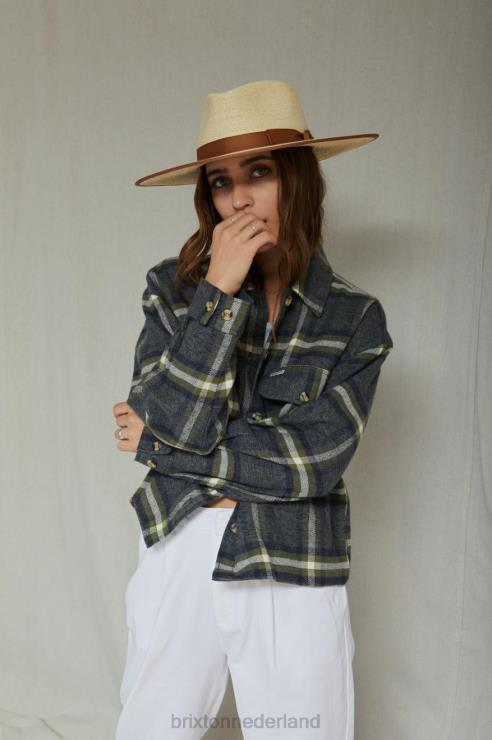 kleding gewassen marine Brixton 0ZD0J442 vrouwen bowery l/s flanel